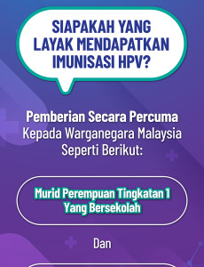 Bunting HPV - Siapakah yang layak mendapatkan imunisasi HPV